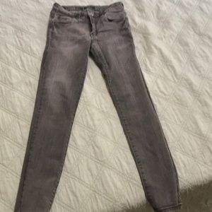 Gray stretch skinny jeans